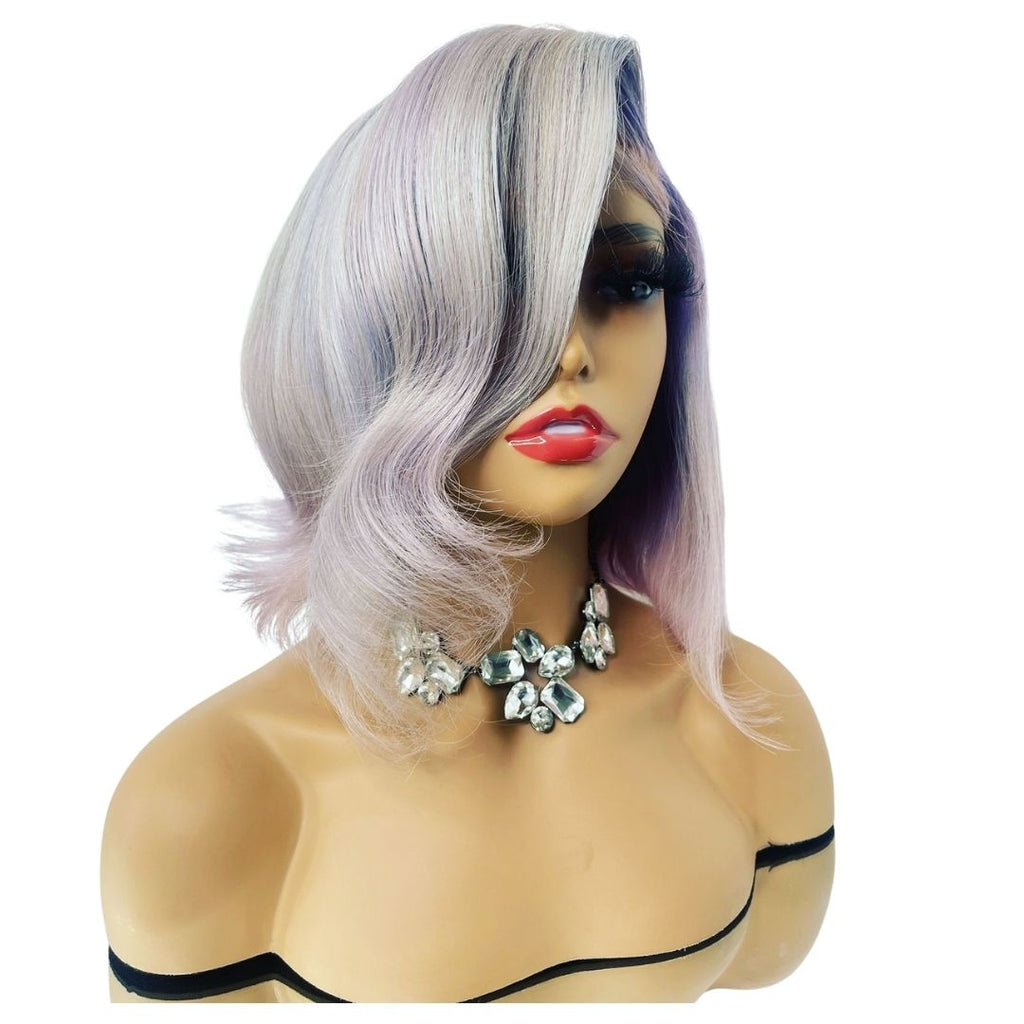 Icy Frontal Custom Color 14 Inch Bob Wig