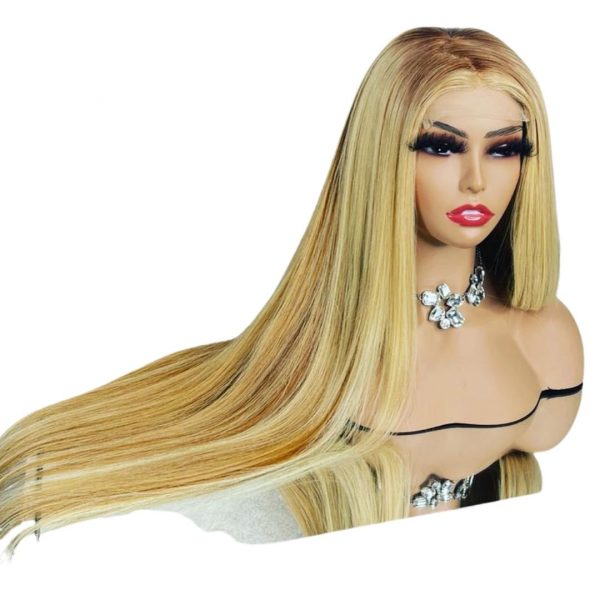 Honey Blonde Highlights Frontal Wig